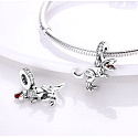 Charms Sterling Silber 925 Dinosaurus Tyranosaurus - Rex, Tierarmband Anhänger