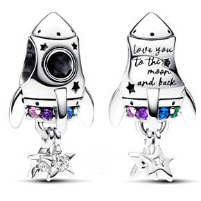 Charms Sterling Silber 925 Rocket - Ich liebe dich, Perle am Armband Liebe