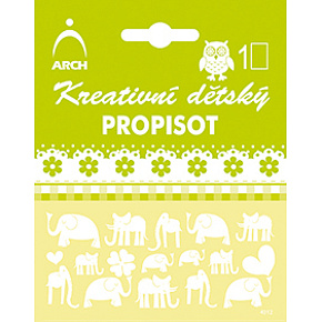 Arch Creative Kinder-Propisot kleiner weißer Elefant 10 x 12,5 cm