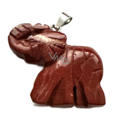 Jaspis červený Slon přívěsek přírodní kámen, ručně broušená figurka 32 x 45 mm, kámen úplné péče Jaspis červený Slon přívěsek přírodní kámen, ručně broušená figurka 32 x 45 mm, kámen úplné péče
