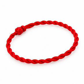 Die Kraft der Farben: Rot gedrehtes Armband aus Schnur mit Knotenverschluss – 25 cm | Symbol für Glück, Schutz und Verbundenheit