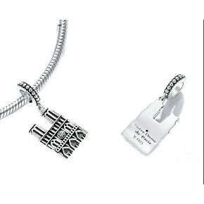 Sterling Silber 925 Paris Notre Dame, Reise-Armband-Anhänger
