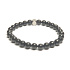 Kohlekristall-Armband elastisch Naturstein, Kugel 6 mm / 16 - 17 cm