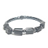 Hypersthene / Hämatit Armband elastischer Naturstein aus runden Steinen, Kugel 6 - 8 mm / 16 - 17 cm