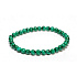 Malachit Armband elastisch Naturstein, Kugel 4 mm / 16 - 17 cm, Wunschstein
