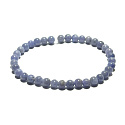 Tansanit Armband elastisch Naturstein, Kugel 5 - 5,7 mm / 16 - 17 cm