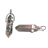 Rodonit Pendel Sechseck-Anhänger Naturstein 41 x 13 mm, Stein der Vergebung