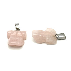 Rosmarin Frosch zum Glück Anhänger Naturstein ca. 20 x 15 mm, Liebesstein