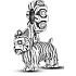 Charm Sterlingsilber 925 Hund - Yorkshire Terrier - Yorkie, Anhänger für Armband Tier