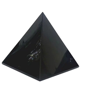 Obsidian schwarz Pyramide Naturstein 2 x 2 x 1,6 cm reinigt - Energie - Harmonie - Emotionen 1 Stück, Rettungsstein