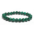 Malachit Armband elastisch Naturstein, Perle 8 mm / 16-17 cm, Wunschstein