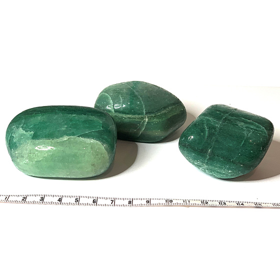 Aventurin grün Getrommelter Naturstein 160 - 220 g, 1 Stück, Glücksstein