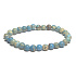 Jaspis / Regalit Imperial Meeressediment hellblau Armband elastisch gemischtes Mineral, Kugel 6 mm / 16 - 17 cm