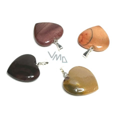 Mokait Herz-Anhänger Naturstein 20 mm, Motivationsstein Mokait Herz-Anhänger Naturstein 20 mm, Motivationsstein