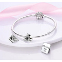 Sterling Silber 925 Ägypten All Seeing Eye Pyramide, Reise Armband Perle