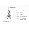 Charm Sterling Silber 925 Herz Symbol der Liebe, Mut, Tapferkeit, Tapferkeit, Selbstaufopferung, Anhänger Armband Liebe