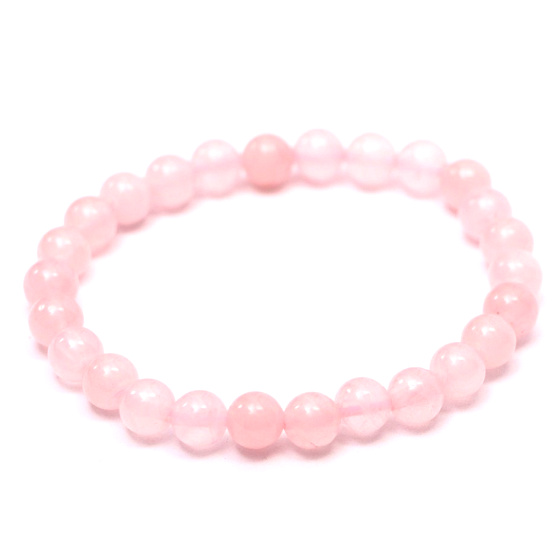 Rosie's Armband elastisch Naturstein, Kugel 6 mm / 16 cm, für Kinder, Stein der Liebe