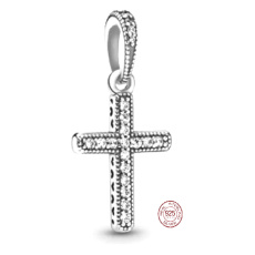 Charms Sterling Silber 925 Religiöse Charms Kreuz, Anhänger für Armband Religion