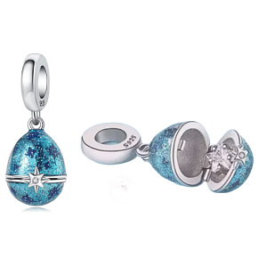 Charm Velikonoční vajíčko otevírací, přívěsek na náramek jídlo a pití