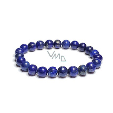 Lapislazuli Armband elastisch Naturstein, Kugel 8 mm / 16-17 cm, Harmonie Stein