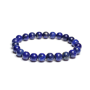 Lapislazuli Armband elastisch Naturstein, Kugel 8 mm / 16-17 cm, Harmonie Stein