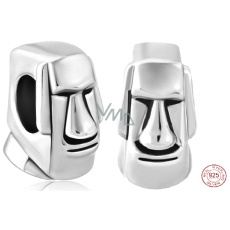 Charme Sterling Silber 925 Osterinsel Moai Statue, Perle auf Reise Armband Charme Sterling Silber 925 Osterinsel Moai Statue, Perle auf Reise Armband