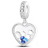 Charms Sterling Silber 925 Himmlisches Herz, Liebesarmband Anhänger