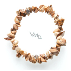 Jaspis Bild Armband elastisch gehackten Naturstein 19 cm, Stein der positiven Energie Jaspis Bild Armband elastisch gehackten Naturstein 19 cm, Stein der positiven Energie