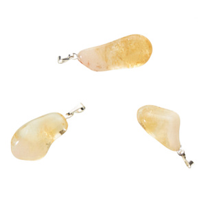 Citrin Tumbler Anhänger Naturstein S, AA Qualität, Stein der Fülle, Erfolg