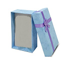Geschenkbox mit Schmuckschwamm und Schleife hellblau 8 x 4 x 2,5 cm 1 Stück
