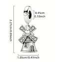 Charm Větrný mlýn – domov, klid a láska, korálek na náramek symbol