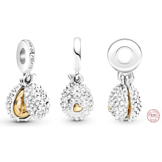 Sterling Silber 925 King of Fruits Durian aufklappbar, Anhänger für Armband, Essen und Trinken