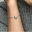 Charm Sterling Silber 925 Tierkreiszeichen Sparkling Fische, Perle für Armband
