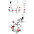 Charms Sterling Silber 925 Disney Minnie Mouse & Mickey Mouse küssend, Armband Anhänger