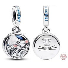 Charm Sterling Silber 925 Disney Pixar Ratatouille 2in1, Film-Armband-Anhänger