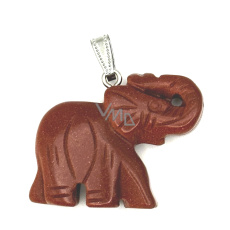 Goldstein Gold Elefant Anhänger Kunststein, handgeschliffene Figur 3,2 x 4 cm, Stein des Anstoßes Goldstein Gold Elefant Anhänger Kunststein, handgeschliffene Figur 3,2 x 4 cm, Stein des Anstoßes