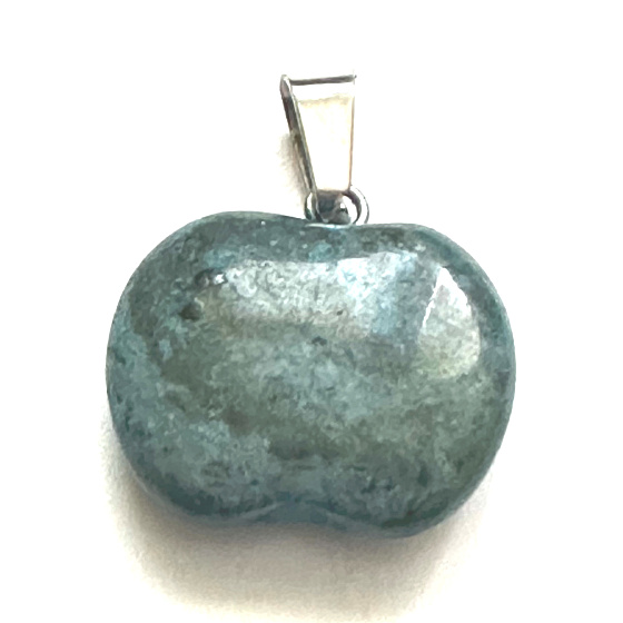 Tyrkenit blau Apfel des Wissens Anhänger Naturstein 1,5 cm, Stein der jungen Leute, die ein Lebensziel suchen