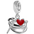 Sterling Silber 925 Liebe zu Venedig, Gondel und Gondoliere, Reise-Armband-Anhänger
