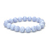Chalcedon Armband elastischer Naturstein, Kugel 10 mm / 16 - 17 cm, AA Qualität, Stein der Liebe, Freude