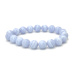 Chalcedon Armband elastischer Naturstein, Kugel 10 mm / 16 - 17 cm, AA Qualität, Stein der Liebe, Freude