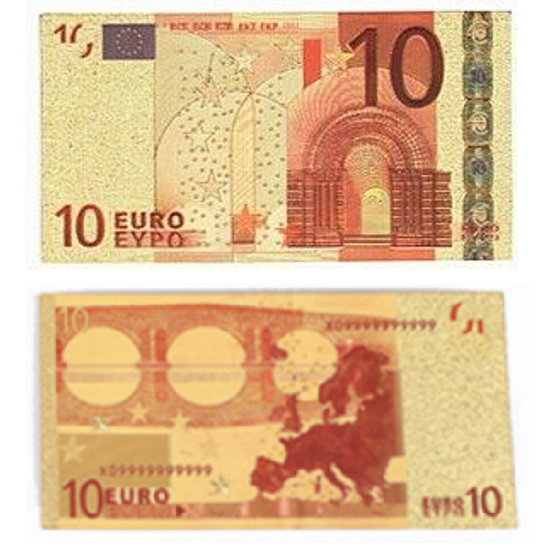 Talisman Gold Kunststoff-Banknote 10 EUR