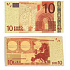 Talisman Gold Kunststoff-Banknote 10 EUR