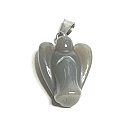 Achat grau Engel Schutzengel Anhänger Naturstein handgeschliffen 2 - 2,2 cm