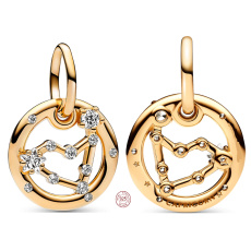 Charms Sterling Silber 925 vergoldet Steinbock Sternzeichen, Armband Anhänger