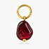 Granat – Mini-Anhänger aus Naturstein ca. 0,8–1,2 cm in goldfarbener Ausführung | Talisman der Leidenschaft und Energie