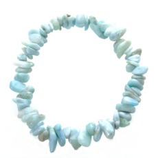 Larimar Armband elastisch Naturstein 19 cm, Stein der mythischen Atlantis