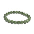 Diopsid-Armband elastischer Naturstein, Kugel 8 mm / 16-17 cm, doppelter Reinigungsstein