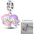 Sterling Silber 925 Luminous - Sternzeichen Zwillinge, Armband-Anhänger
