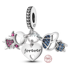 Charme Sterling Silber 925 Geschwister Tochter Sohn 3in1, Anhänger am Armband Familie Charme Sterling Silber 925 Geschwister Tochter Sohn 3in1, Anhänger am Armband Familie