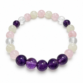 Armband mit Geschichte – Ich werde dich nie vergessen, natürliche Mineralien, Kugel 8 mm / Handgelenk 16–18 cm Armband mit Geschichte – Ich werde dich nie vergessen, natürliche Mineralien, Kugel 8 mm / Handgelenk 16–18 cm